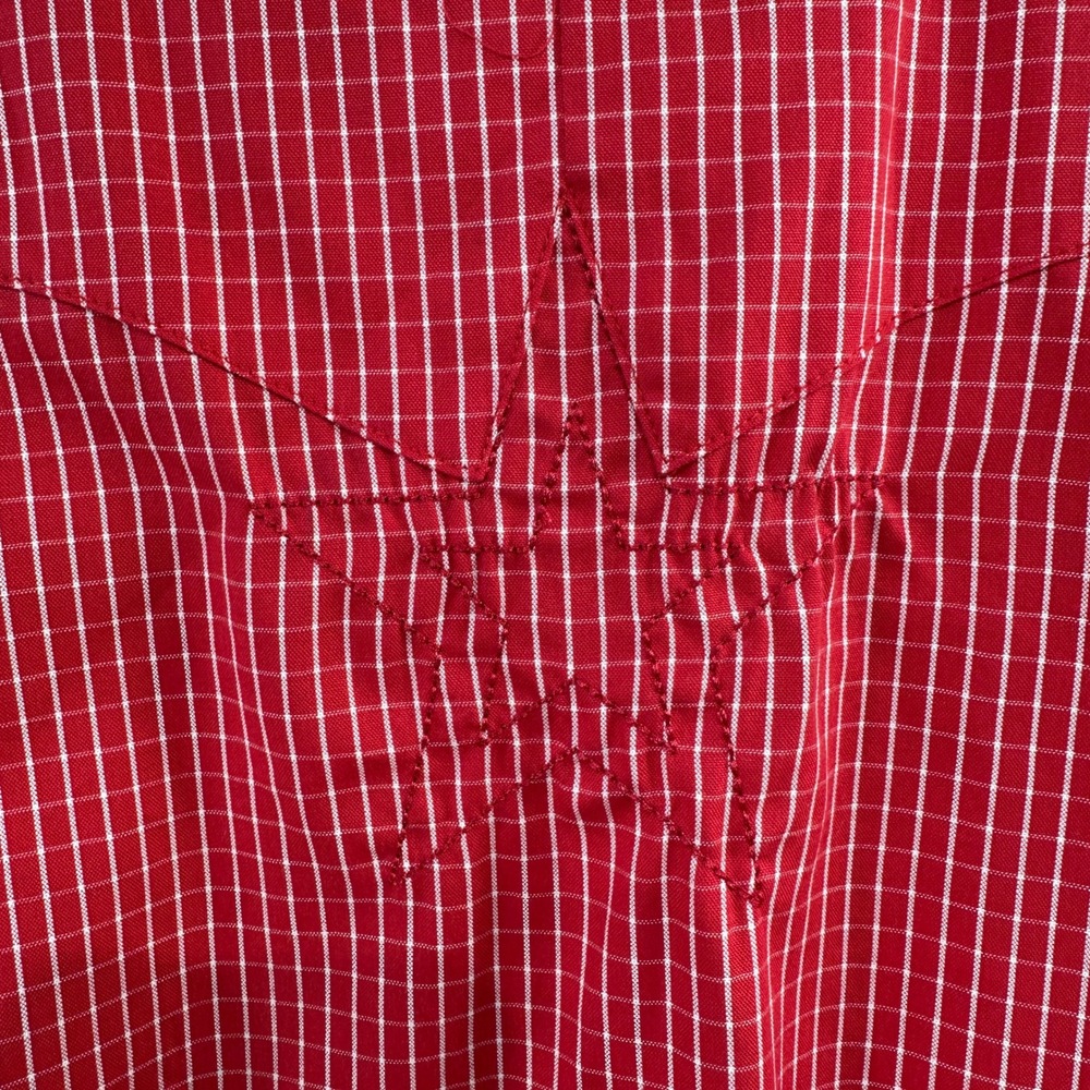 Wrangler NWT National Patriot USA Womens Red‎ White Plaid Western Rodeo Shirt M - Picture 5 of 7